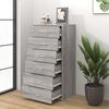 vidaXL Buffet avec 6 tiroirs Sonoma gris 50x34x96 cm Bois d'ingénierie