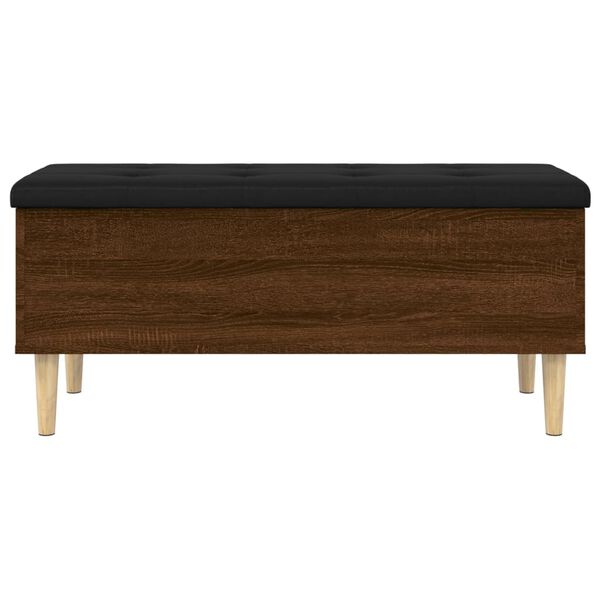 vidaXL Banc de rangement ch&ecirc;ne marron 102x42x46 cm bois d'ing&eacute;nierie