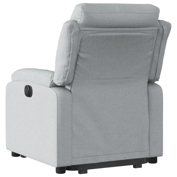 vidaXL Fauteuil inclinable &eacute;lectrique gris clair tissu