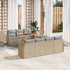 vidaXL Ensemble de canap&eacute; de jardin 8 pcs beige et gris clair