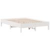 vidaXL Lit biblioth&egrave;que sans matelas blanc 135x190 cm bois pin massif