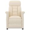 vidaXL Fauteuil de massage Beige Tissu microfibre