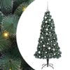 vidaXL Arbre de No&euml;l artificiel pr&eacute;-&eacute;clair&eacute; avec ensemble de boules
