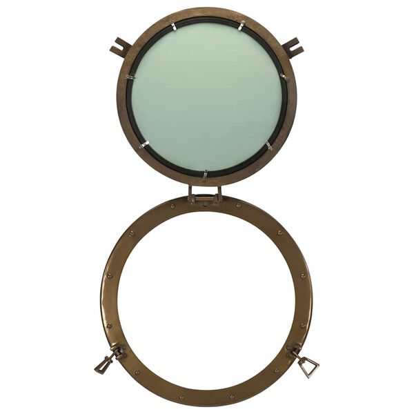 vidaXL Miroir en forme de porthole mural &Oslash;50 cm&nbsp;aluminium et verre