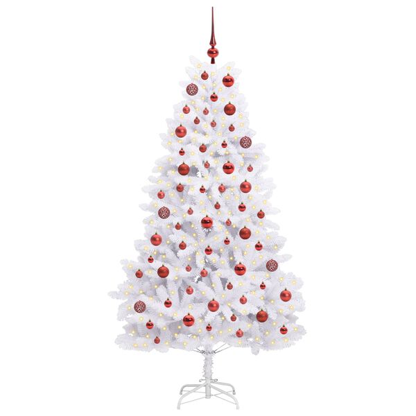 vidaXL Sapin de No&euml;l Artificiel &agrave; Branches Articul&eacute;es Blanc 180 cm