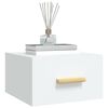 vidaXL Table de chevet murale blanc 35x35x20 cm