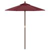 vidaXL Parasol de jardin avec m&acirc;t en bois rouge bordeaux 196x231 cm