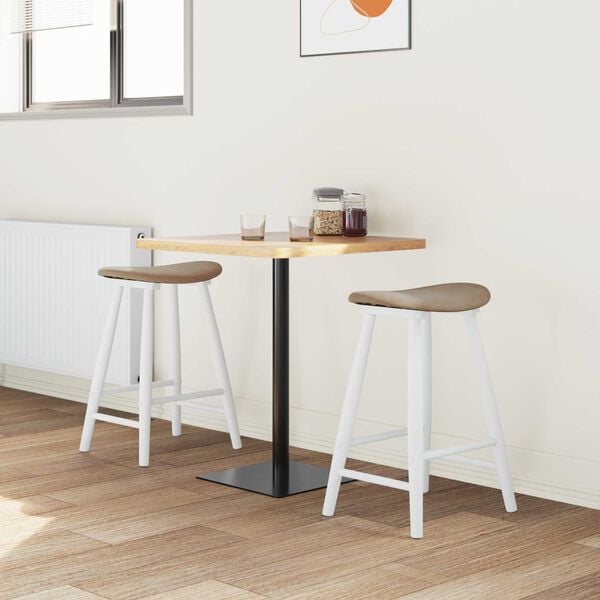 vidaXL Chaises de salle &agrave; manger 2 pcs Blanc 46 x 37 x 63 cm