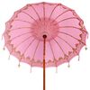 vidaXL Parasol balinais avec base Rose 215 x 215 x 260 cm