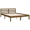 vidaXL Cadre de lit sans matelas marron miel 140x190 cm bois massif
