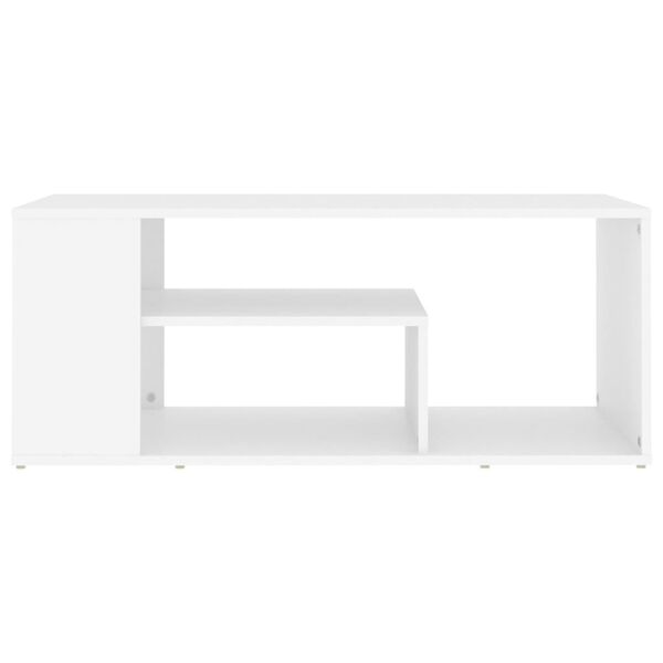 vidaXL Table basse blanc 100x50x40 cm bois d'ingénierie