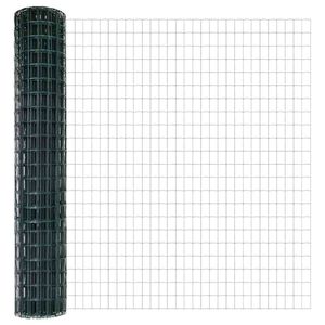vidaXL Cl&ocirc;ture Euro avec poteau 10 x 1,6 m Acier recouvert de PVC Vert