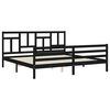 vidaXL Cadre de lit sans matelas noir 200x200 cm bois massif