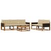 vidaXL Ensemble de canap&eacute;s d'ext&eacute;rieur 6 pcs Naturel et Beige