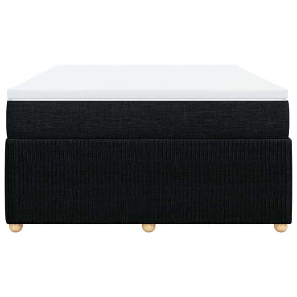 vidaXL Sommier &agrave; lattes de lit avec matelas Noir 160x200 cm Tissu