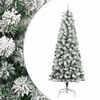 vidaXL Sapin de No&euml;l artificiel &agrave; charni&egrave;res avec neige floqu&eacute;e 240 cm