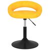 vidaXL Chaises &agrave; manger pivotantes lot de 2 jaune moutarde velours
