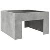 vidaXL Table basse avec LED infini gris b&eacute;ton 50x50x30 cm