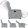 vidaXL Fauteuil inclinable Gris clair Tissu
