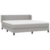 vidaXL Sommier &agrave; lattes de lit avec matelas Gris clair 180x200cm Tissu