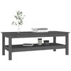 vidaXL Table basse Gris 110x50x40 cm Bois massif de pin