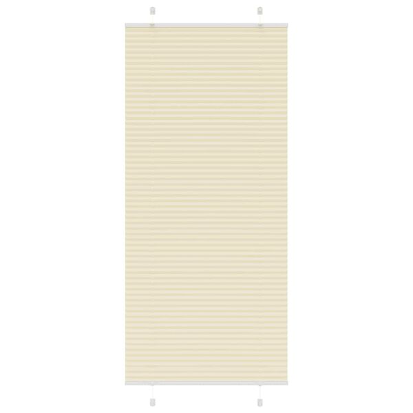 vidaXL Store pliss&eacute; cr&egrave;me 85x200 cm largeur du tissu 84,4 cm polyester
