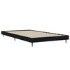 vidaXL Cadre de lit sans matelas noir 90x190 cm bois ingénierie