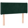 vidaXL T&ecirc;te de lit avec oreilles Vert fonc&eacute; 83x16x78/88 cm Velours