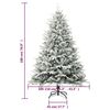 vidaXL Sapin de No&euml;l artificiel &agrave; flocons de neige Vert 180 cm PVC/PE
