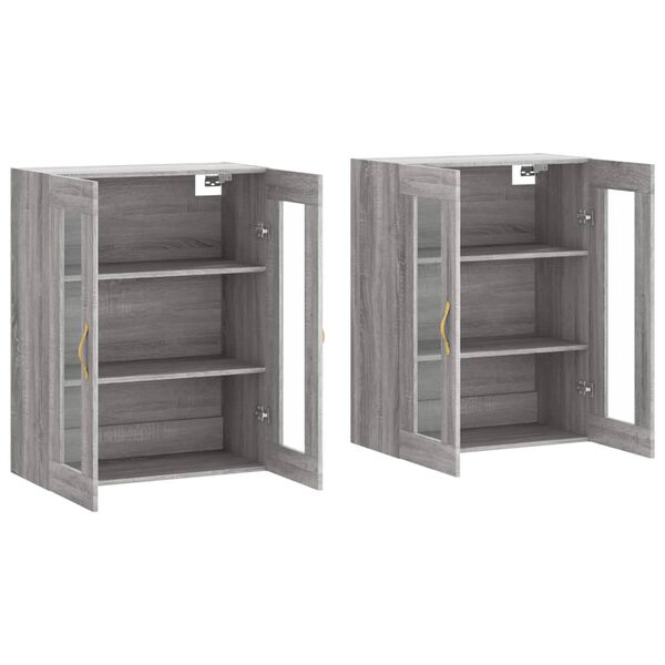 vidaXL Armoires murales 2 pcs sonoma gris bois d'ingénierie