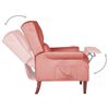 vidaXL Fauteuil inclinable Rose Velours