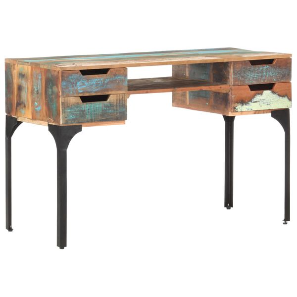 vidaXL Bureau 118x48x75 cm Bois de récupération massif