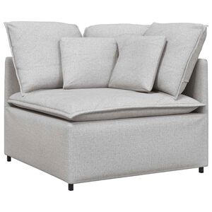 vidaXL Module d'angle pour canap&eacute; modulable avec coussins Gris nuage 100 cm