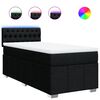 vidaXL Sommier &agrave; lattes de lit avec matelas Noir 100x200 cm Tissu