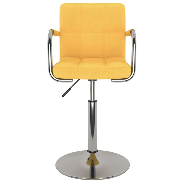 vidaXL Tabouret de bar Jaune Tissu