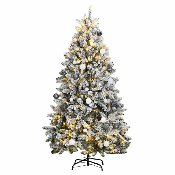 vidaXL Sapin de No&euml;l artificiel articul&eacute; 300 LED et boules 270 cm