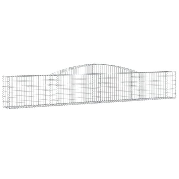 vidaXL Paniers à gabions arqués 7 pcs 400x30x60/80 cm Fer galvanisé