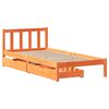 vidaXL Cadre de lit sans matelas cire marron 90x190 cm bois pin massif