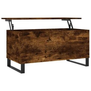 vidaXL Table basse Ch&ecirc;ne fum&eacute; 90x44,5x45 cm Bois d'ing&eacute;nierie