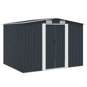 vidaXL Abri de stockage pour jardin Anthracite M&eacute;tal 257x205x178 cm