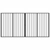 vidaXL Porte pour chien 2 pcs Noir 100 x 100 cm Acier galvanis&eacute;