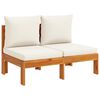 vidaXL Canap&eacute; de jardin sans accoudoirs coussins 2 places bois acacia