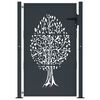 vidaXL Portail de jardin anthracite 100x150 cm acier conception d'arbre