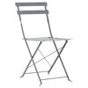 vidaXL Mobilier de bistro 3 pcs Acier Gris