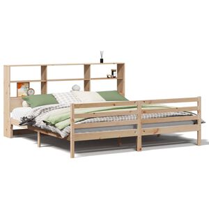 vidaXL Lit biblioth&egrave;que sans matelas 180x200 cm bois massif de pin