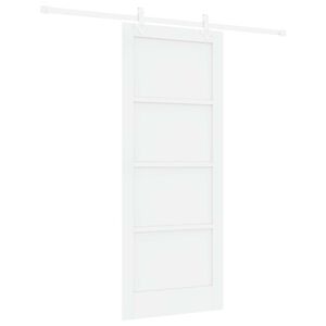 vidaXL Porte coulissante Blanc 83 x 202 cm Bois de pin massif