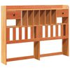 vidaXL T&ecirc;te de lit avec rangement cire marron 150cm bois massif de pin