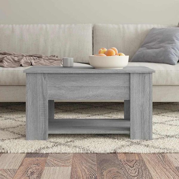 vidaXL Table basse Sonoma gris 79x49x41 cm Bois d'ingénierie
