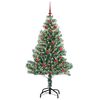 vidaXL Arbre de No&euml;l artificiel floconn&eacute; de neige avec lumi&egrave;re LED