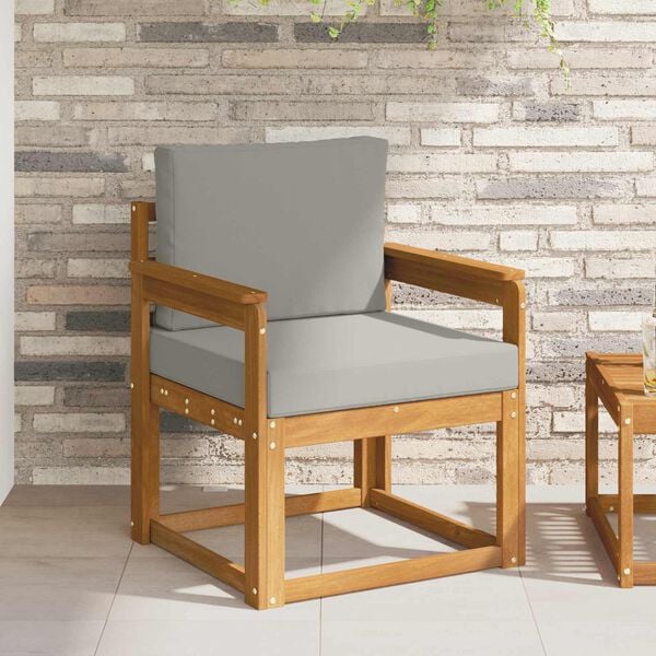 vidaXL Canap&eacute; d&rsquo;ext&eacute;rieur Bois d'acacia massif et polyester